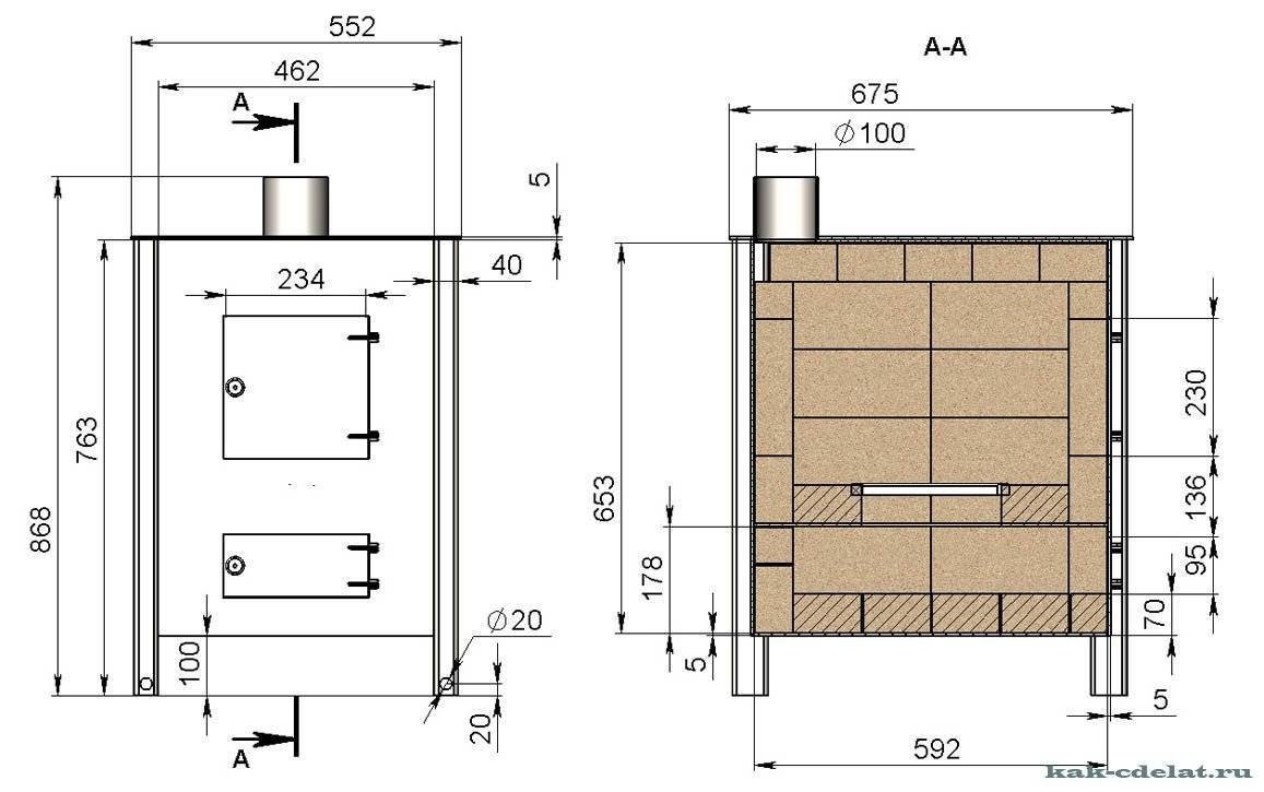 Плита ручной работы для загородного дома - дизайн, чертежи, фото