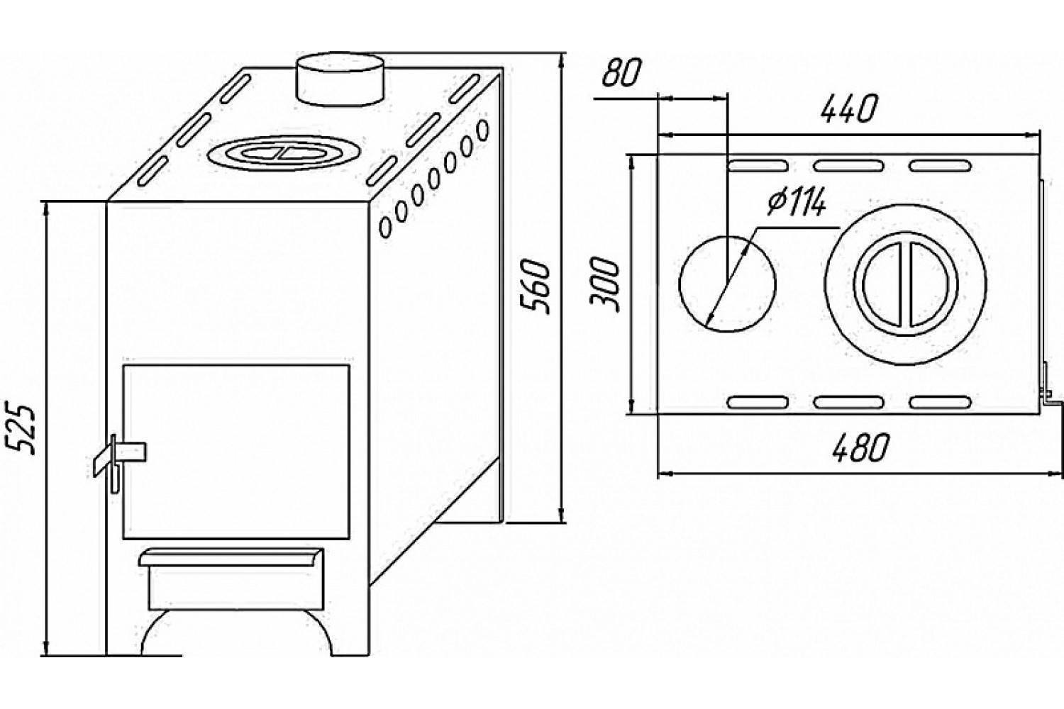 Дровяная печь с длинным очагом своими руками: чертежи, схемы