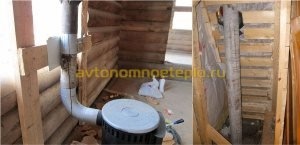 Дровяная плита, подключенная к асбестовому дымоходу
