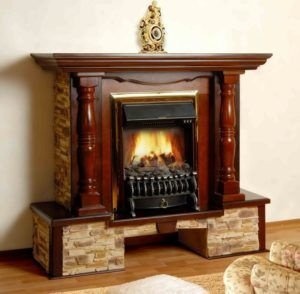 Деревянный камин