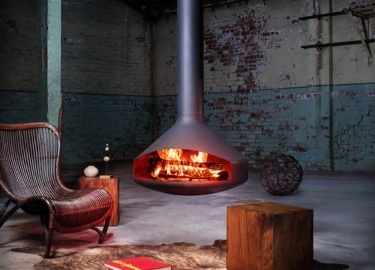 Цены на подвесные камины и фотографии камина в интерьере