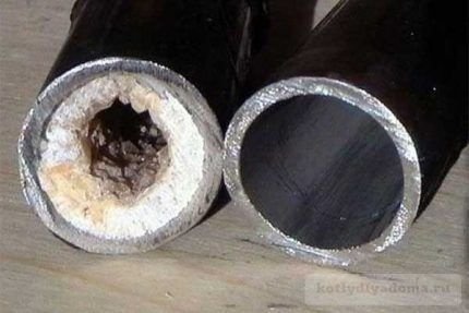 Накипь в трубах
