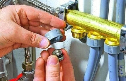 Как найти площадь поперечного сечения коллектора отопления?
