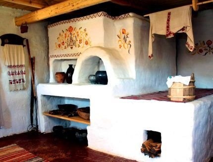 Русская печь в срубе