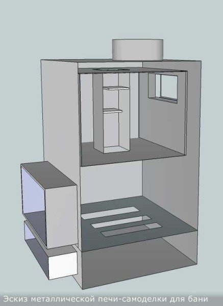 Схема плиты для сауны
