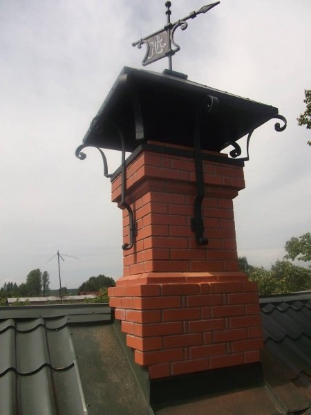 Каменный дымоход для металлической плиты