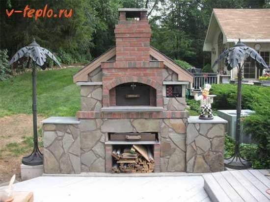 фото открытой печи