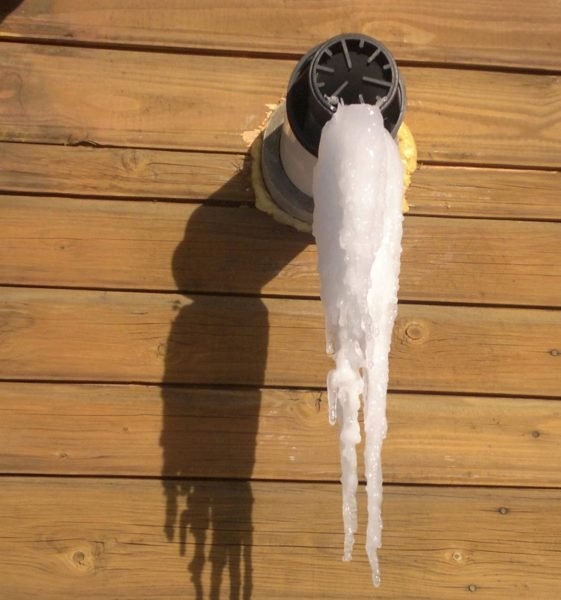 Замерзание коаксиального дымохода