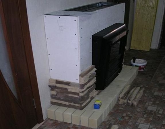 Декорирование электрического камина
