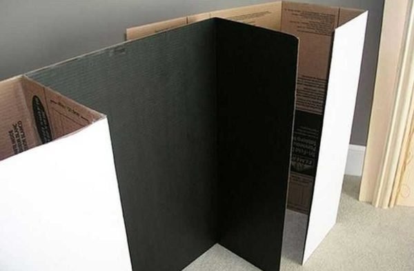 Части картонного камина