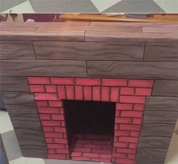 Имитация стены с различными кирпичами