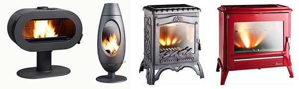 Дровяные обогреватели различных форм и цветов