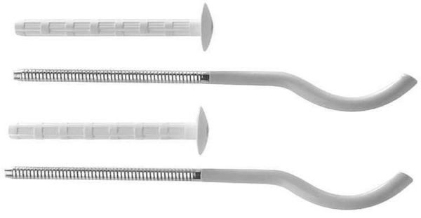 Крючки для чугунных радиаторов толще. Это крепления для алюминиевых и биметаллических радиаторов.
