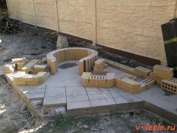 открытая печь ручной работы