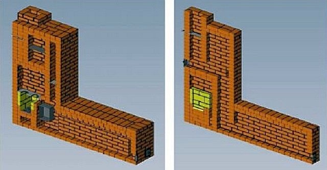 Продольный вид колоколообразной каменки
