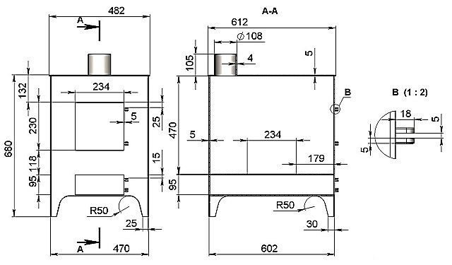 Рисунок металлического элемента композитной плиты
