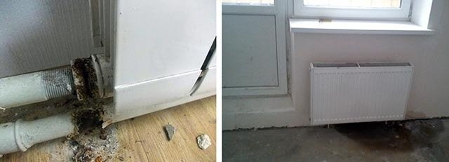 Утечка антифриза в местах соединения труб и в радиаторах