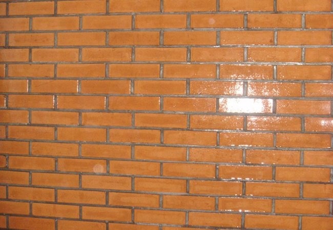 Кирпич, покрытый термостойким лаком