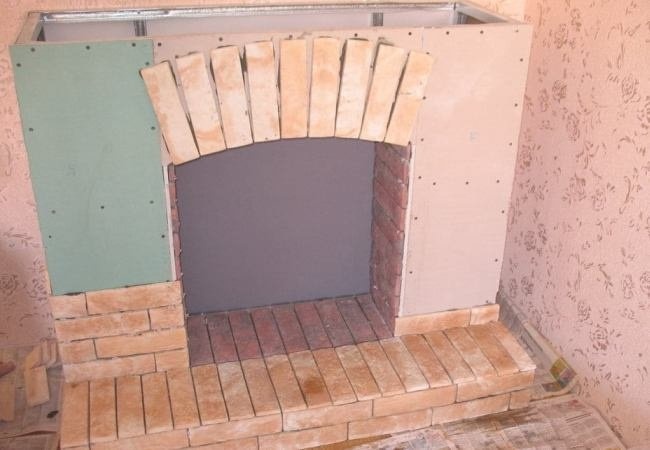 Каменный фасад с гипсокартоном