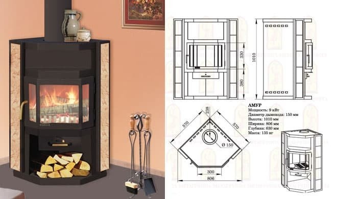 Каминная печь Amur