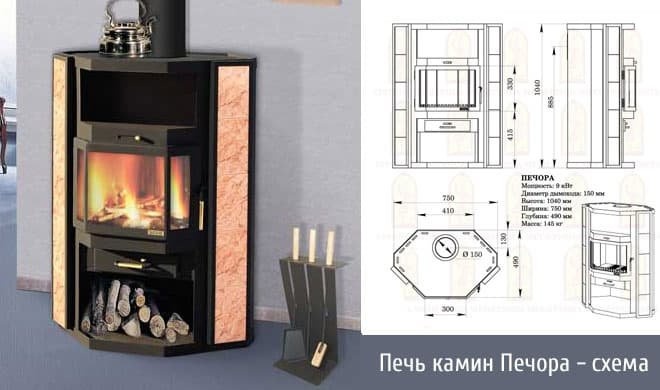 Дровяная печь Печора