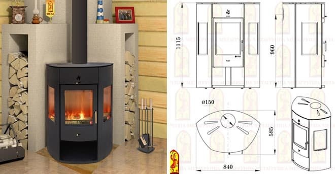 Дровяная плита Енисей 2