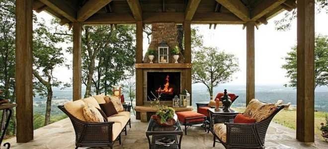 Беседки с камином: рассматриваем интересные варианты (28 фото)