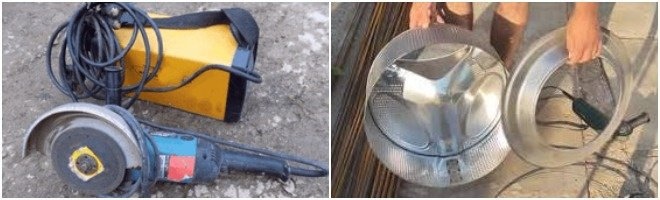 как сделать мангал из барабана стиральной машины: фото инструментов и вырезанного бака