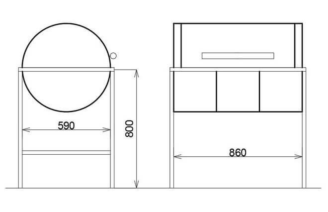 чертеж подставки для барбекю из бочонка