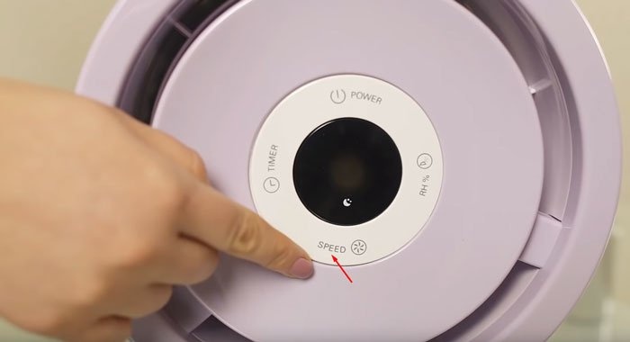 управление скоростью вращения вентилятора на увлажнителе