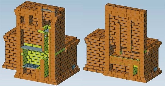 Задняя и передняя часть нагревателя