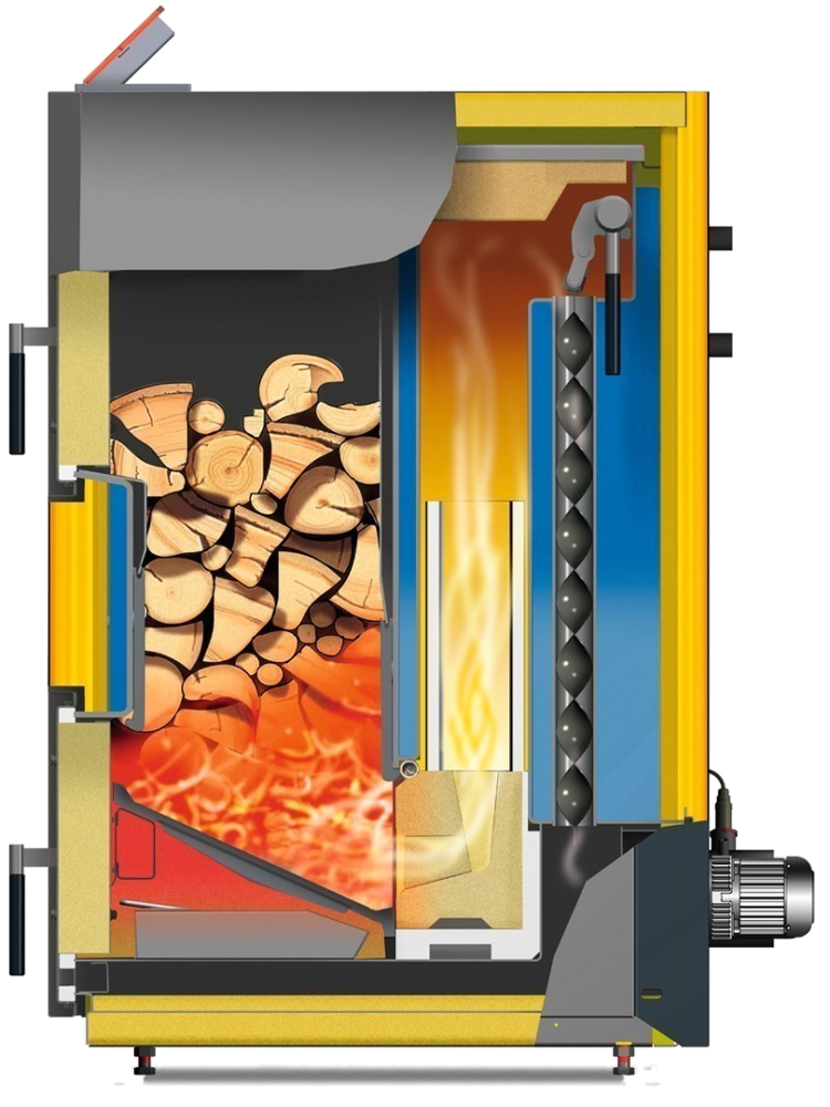 Как устроен газогенераторный котел на твердом топливе