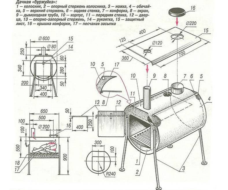 Простой проект плиты длительного горения, который можно сделать своими руками