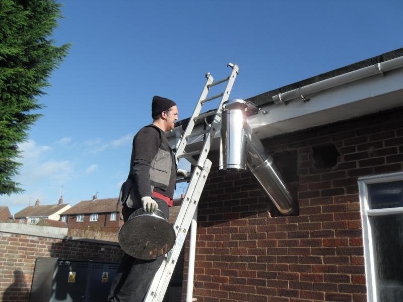 Установка дымохода