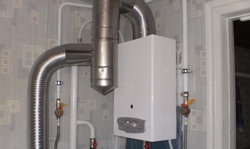 Настенный газовый котел с дымоходом
